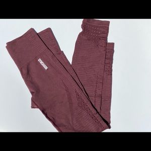 Gymshark seamless leggings in maroon